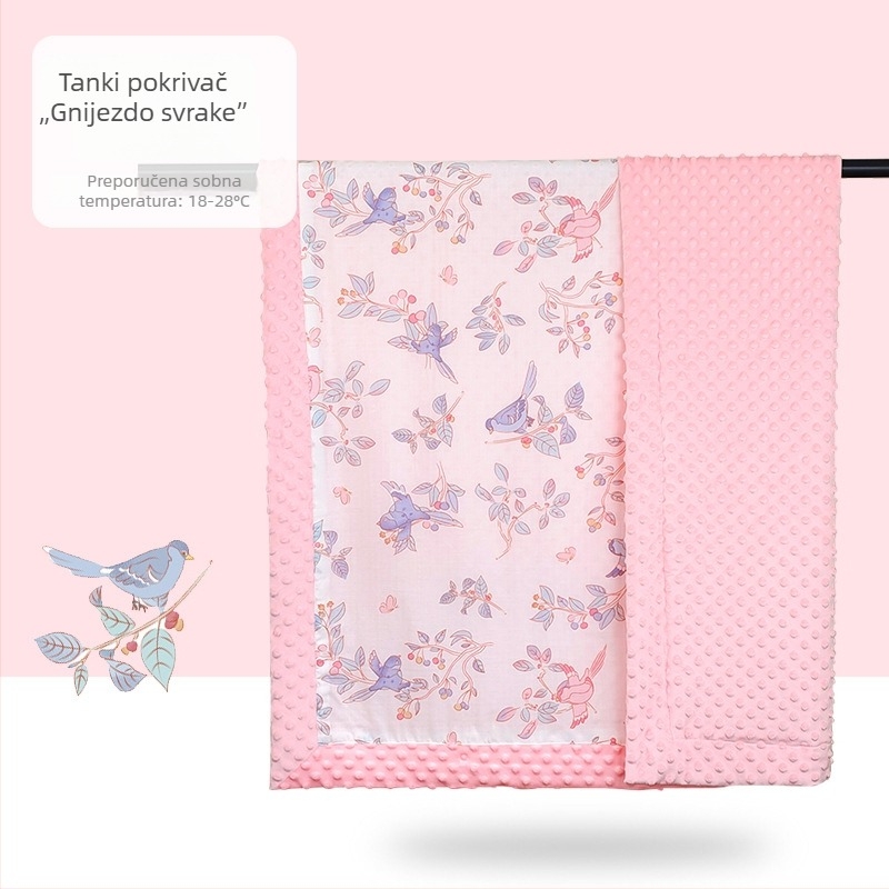 Dječja deka od coral velvet materijala s pamukom podstavom, periva