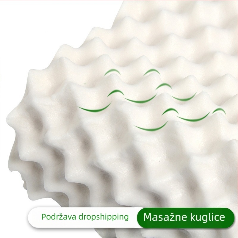 Prirodni latex jastuk s jezgrom u obliku vukovog zuba, podrška vratne kralježnice za odrasle