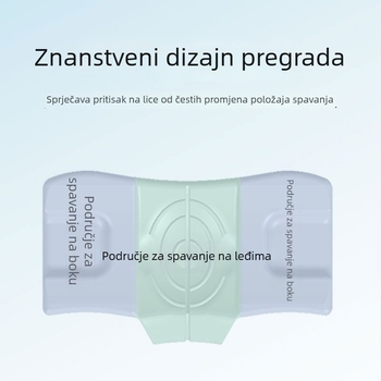 Višefunkcionalna jastučnica od memorijske pjene s navlakom od ledene svile za bočno spavanje, spora povratna reakcija