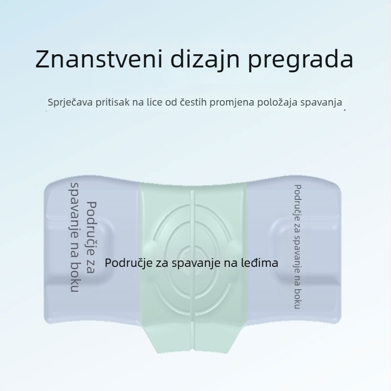 Višefunkcionalna jastučnica od memorijske pjene s navlakom od ledene svile za bočno spavanje, spora povratna reakcija