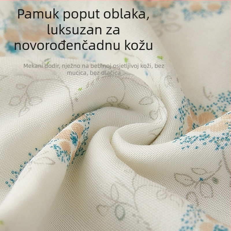 Beibi ultra mekana pamučna gazasta krpa za lice, mali kvadratni ručnik