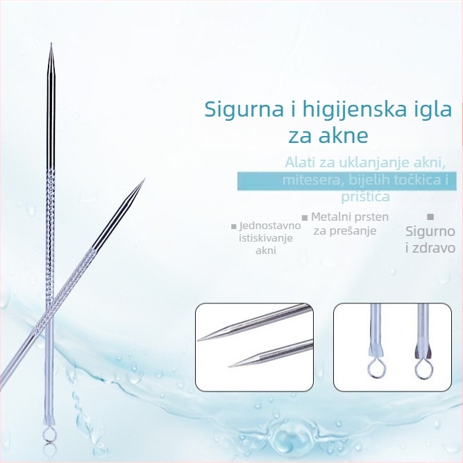 Nerđajući čelični alat za ekstrakciju akni i mitesera