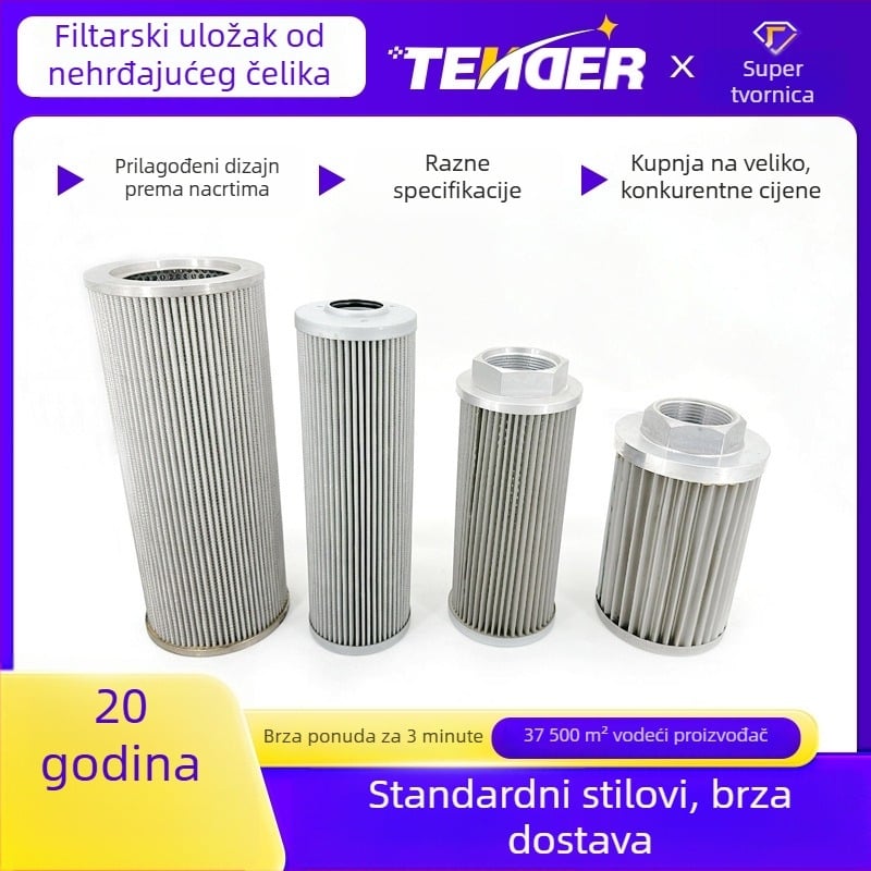 Nehrđajući čelik filter element s mrežom, sklopivi filter element za industrijsku kemiju i hidrauličko ulje