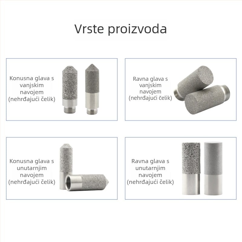 316L porozno sinterirani filter element od nehrđajućeg čelika za visoke temperature i otpornost na koroziju, industrijsko filtriranje prašine