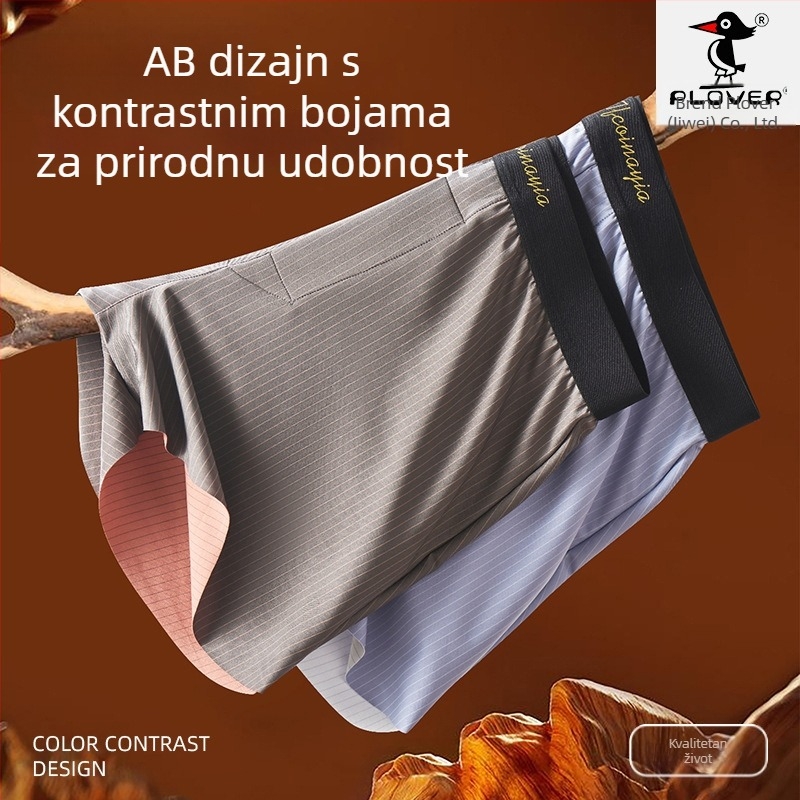 Muške bokserice sa srednjim strukom, dvodijelni paneli, prozračne sportske donje rublje za odrasle