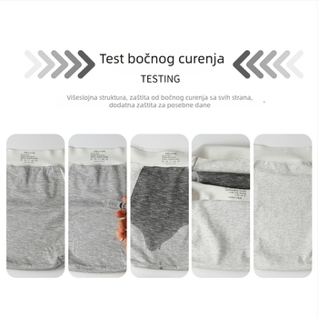A-kategorije pamukaste menstrualne gaćice s osjećajem prirodne kože, zaštita od curenja sa bočnih strana, jednostavno za čišćenje, pokrivaju bokove, ženske gaćice