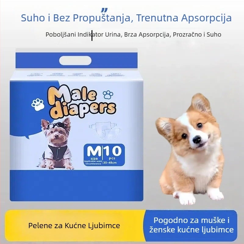 Peleni za pse za ženke i muškarce, s ulošcima i uređajem protiv parenja