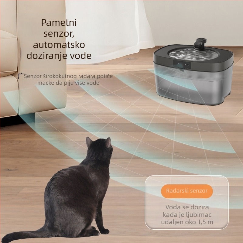 Pametan dispenser vode za kućne ljubimce s filtracijom, tiho djelovanje, velik kapacitet