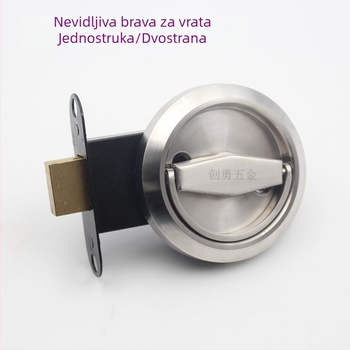 Nevidljiva ručka za vrata od nehrđajućeg čelika, okrugli povlačni prsten, za skrivene ili ugrađene vrata