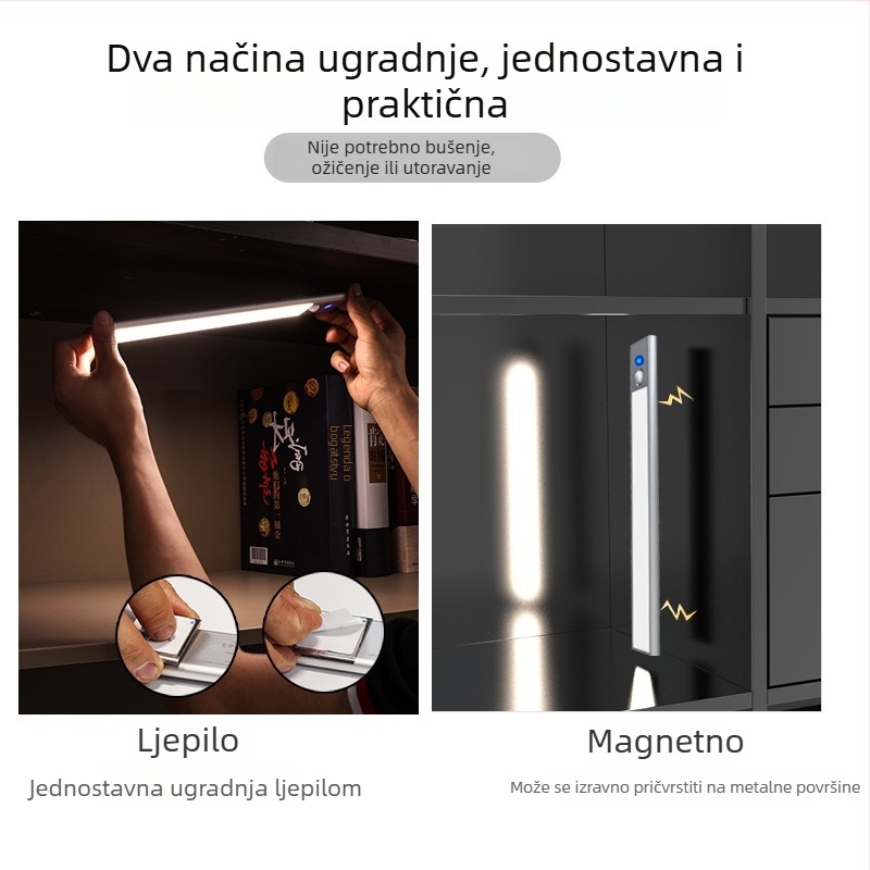 Napajana LED traka s senzorom pokreta za police i ormariće, magnetsko pričvršćivanje