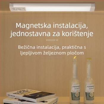 Senzorska svjetiljka za ormar s magnetskim pričvršćivanjem, tri boje temperature, bez kabela, duga samoljepljiva LED traka