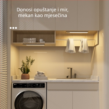 Senzor pokreta za ormarić i noćno osvjetljenje, LED traka s tri boje temperature, bežično stolno svjetlo