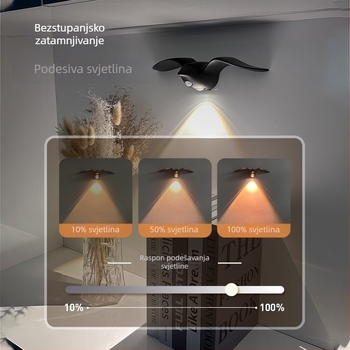 LED noćna svjetiljka u obliku galeba s senzorom pokreta, punjiva – za unutarnju i vanjsku upotrebu, idealna za hodnike, stepenice i ulaze