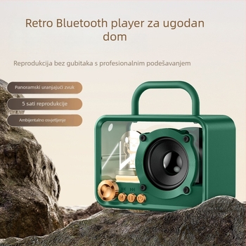 Kreativni retro Bluetooth zvučnik za stol – mini zvučnik sa subwooferom, prenosni bežični Bluetooth zvučnik