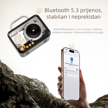 Kreativni retro Bluetooth zvučnik za stol – mini zvučnik sa subwooferom, prenosni bežični Bluetooth zvučnik