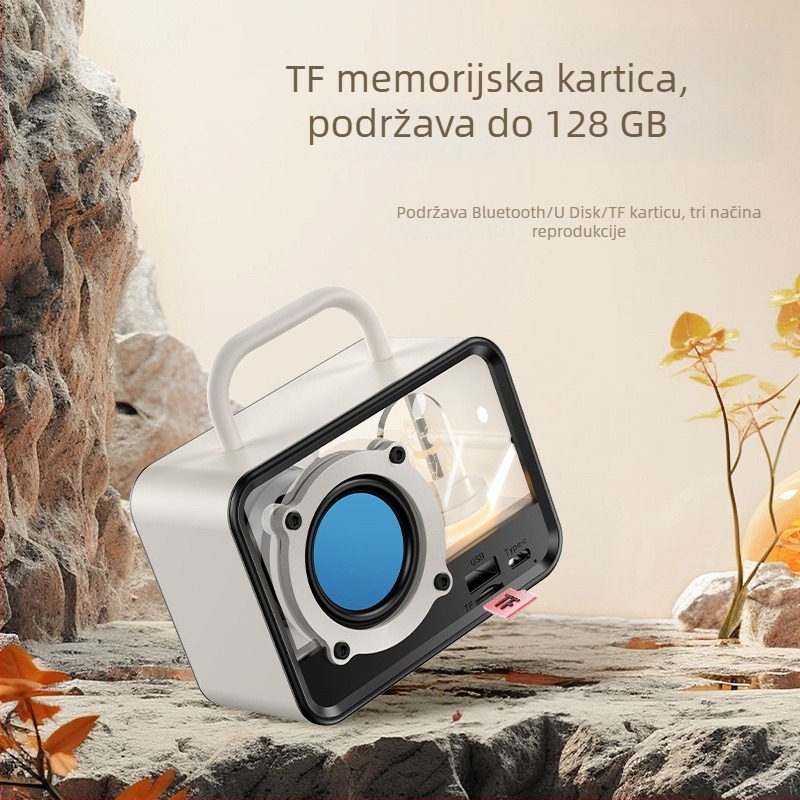 Kreativni retro Bluetooth zvučnik za stol – mini zvučnik sa subwooferom, prenosni bežični Bluetooth zvučnik