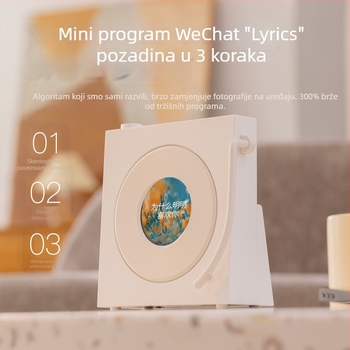 Bežični Bluetooth zvučnik za stolni ukras, s visokim fidelitetom zvuka, retro vinil dizajn i bijeli šum
