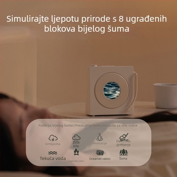Bežični Bluetooth zvučnik za stolni ukras, s visokim fidelitetom zvuka, retro vinil dizajn i bijeli šum