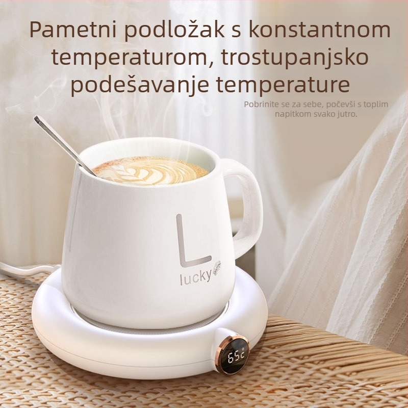 Pametna podloga za šalicu s konstantnom temperaturom – grijanje mlijeka i kave, USB napajanje, za ured i dom, s regulacijom temperature