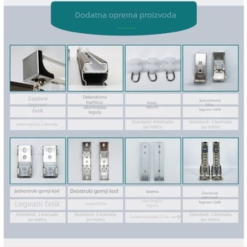 Qingling Deblja tračnica za zavjese od aluminijskog legura, tiha tračnica za zavjese Q100, 70-godišnje jamstvo