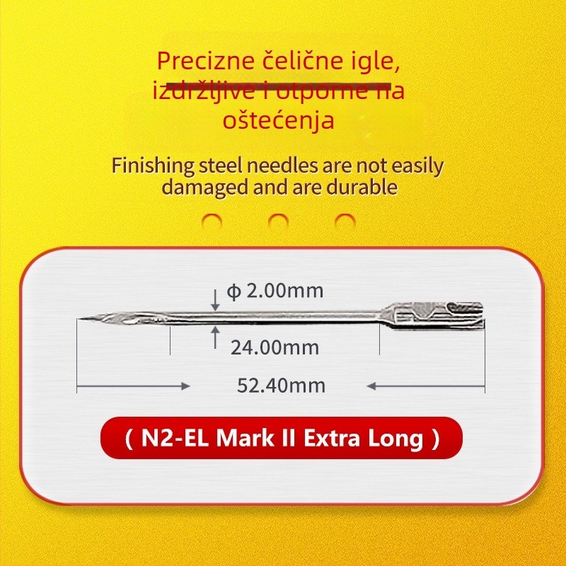 SAGA Ricky 60EL pištolj za etikete s produljenom iglom od 52 mm, za čarape i ručnike, kartice za etikete
