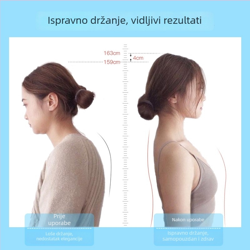 Pametni uređaj za ispravljanje držanja s vibracijskim podsjetnikom za leđa, za učenike, podesiv i udoban, model 101