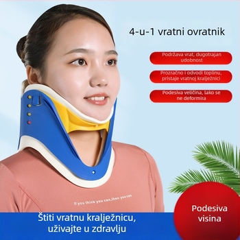 Uređaj za trakciju vrata za kućnu upotrebu, četverostruki vratni oslonac za korekciju, imobilizaciju vrata i fizioterapiju