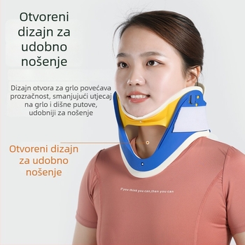 Uređaj za trakciju vrata za kućnu upotrebu, četverostruki vratni oslonac za korekciju, imobilizaciju vrata i fizioterapiju