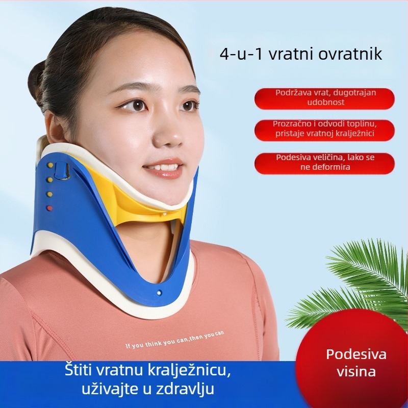 Uređaj za trakciju vrata za kućnu upotrebu, četverostruki vratni oslonac za korekciju, imobilizaciju vrata i fizioterapiju