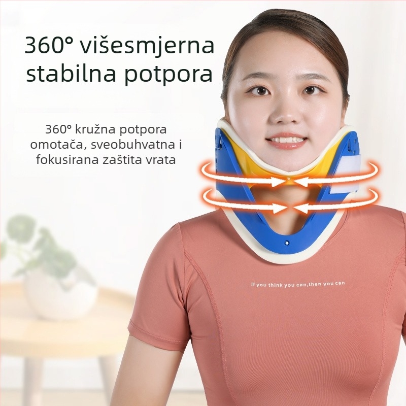 Uređaj za trakciju vrata za kućnu upotrebu, četverostruki vratni oslonac za korekciju, imobilizaciju vrata i fizioterapiju