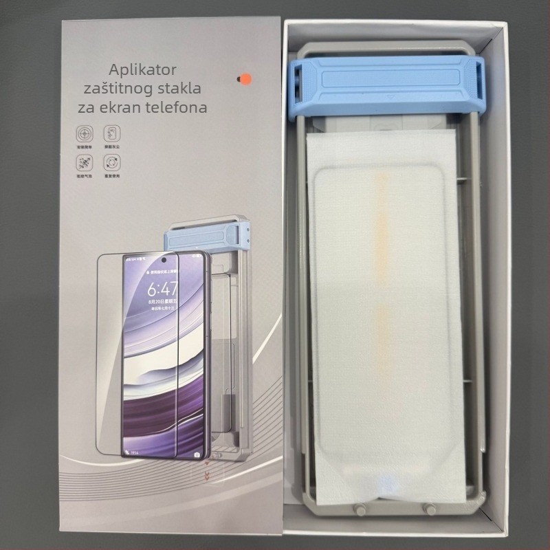 OnePlus 13 Staklena zaštita zaslona s 3D toplim savijanjem, komplet za nanošenje s punim ljepilom, aluminijski alat za nanošenje filma