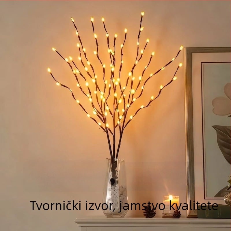 LED grančice drveta i vinova svjetla za ukrašavanje sobe, napajanje baterijom