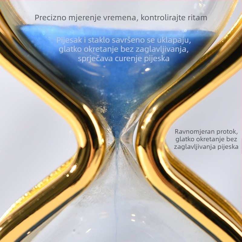 30-minutni pješčani sat, kreativni stakleni ukras, ručno izrađeni umjetnički komad za dom i ured