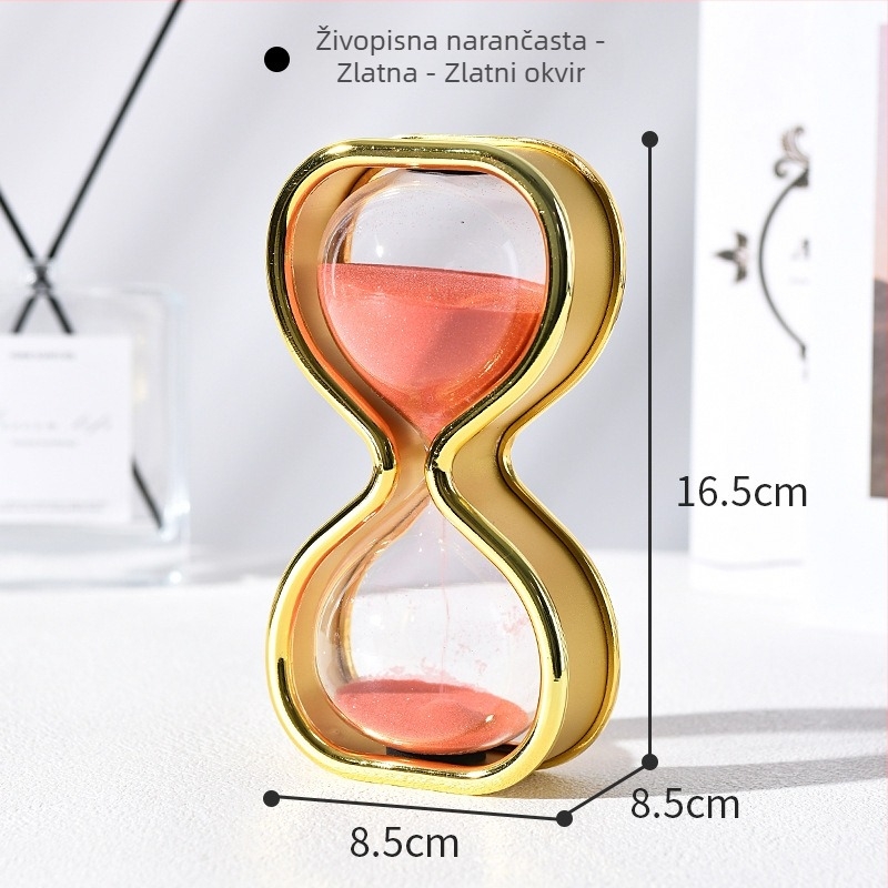30-minutni pješčani sat, kreativni stakleni ukras, ručno izrađeni umjetnički komad za dom i ured