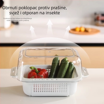 Proširiva odvodna košara za povrće i voće – plastična skladišna košara za sudoperu