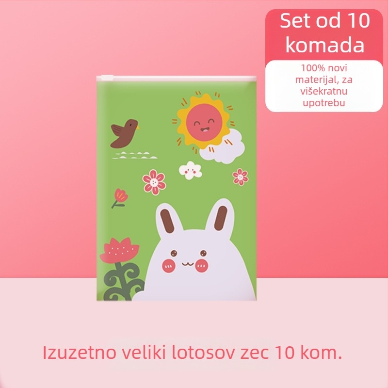 Kockasta torba za putovanja za odlaganje odjeće, obuće i toaletnih potrepština – zatvorena, sladak crtić dizajn