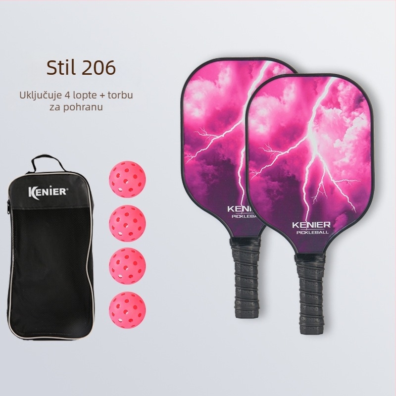 Paleta za pickleball za odrasle, od staklenih vlakana, unutarnja i vanjska upotreba, prilagodljiva