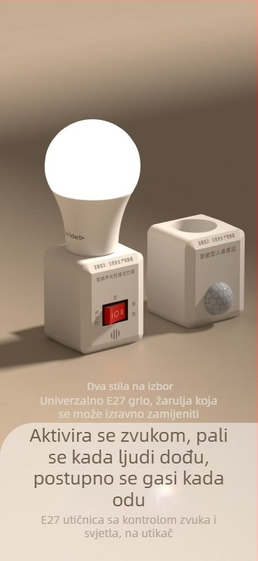 Noćna LED-lampa u utičnicu, površinski montirana, s senzorom pokreta; uključuje se kada netko priđe. Idealan je za spavaću sobu, hodnik, kuhinju i kupaonu.