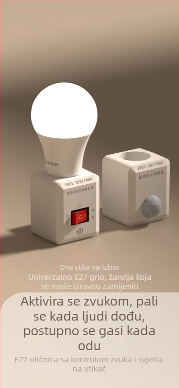 Noćna LED-lampa u utičnicu, površinski montirana, s senzorom pokreta; uključuje se kada netko priđe. Idealan je za spavaću sobu, hodnik, kuhinju i kupaonu.