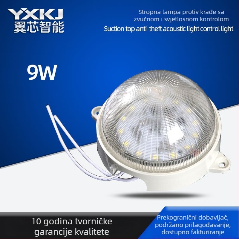 LED plafonjera s radar senzorom i upravljanjem zvukom i svjetlom, inteligentno kašnjenje, za hodnike u nekretninama i zajednicama