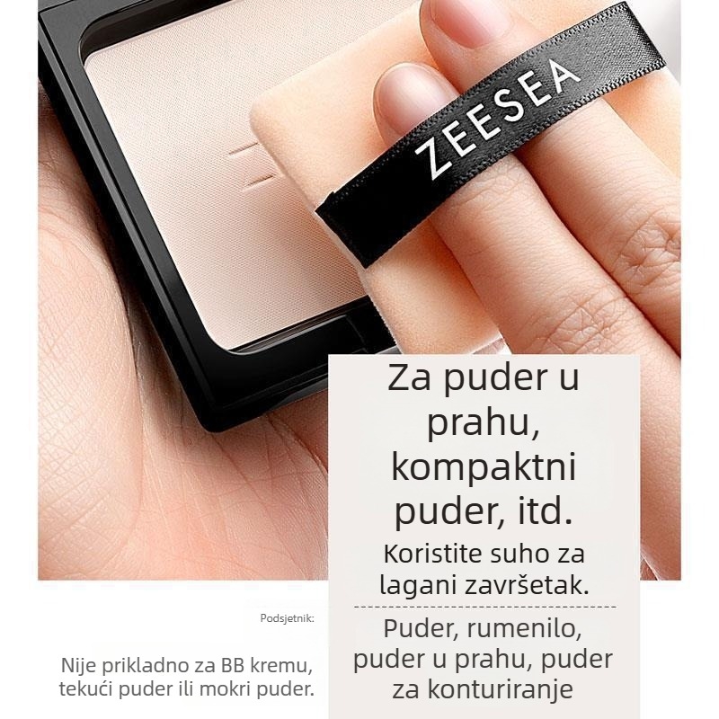 Zeesea Nourishing Color 2-kom Dvostrani Puder Puff za Prašak i Konturiranje