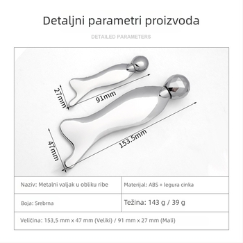 Metalna ploča za lice s 3D valjkom, dizajn sirene