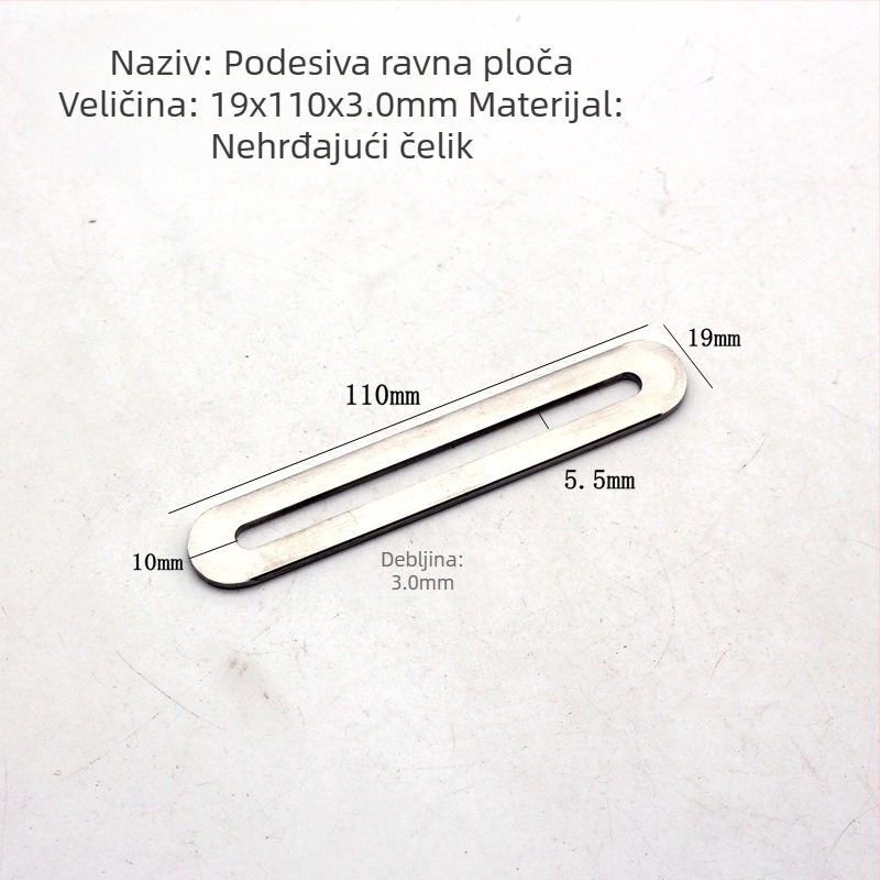 Nehrđajući čelik: prilagodljivi kutni nosač s pravim dijelom, dužim otvorom i pokretnim kutnim spojem