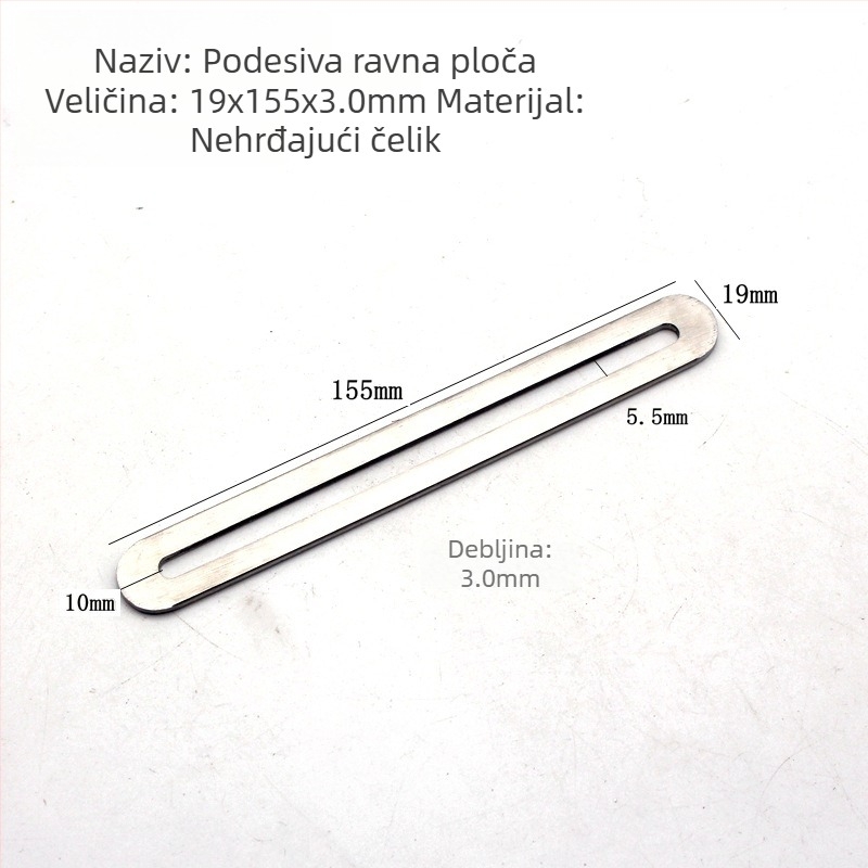 Nehrđajući čelik: prilagodljivi kutni nosač s pravim dijelom, dužim otvorom i pokretnim kutnim spojem