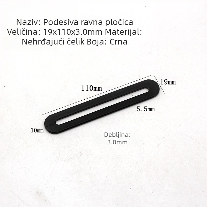 Nehrđajući čelik: prilagodljivi kutni nosač s pravim dijelom, dužim otvorom i pokretnim kutnim spojem