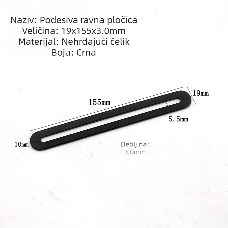 Nehrđajući čelik: prilagodljivi kutni nosač s pravim dijelom, dužim otvorom i pokretnim kutnim spojem