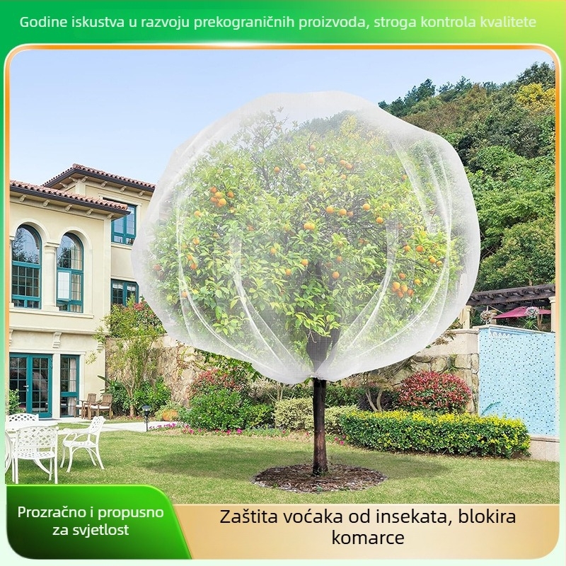 60-mrežna debela zaštitna mreža protiv insekata za voćnjake i plastenike, sa zatvaračem i šnom