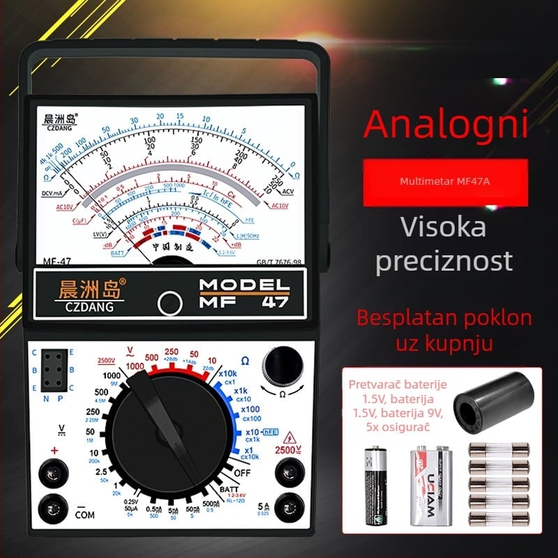 MF47A pokazivački multimetar, visoka preciznost, mehanički stolni instrument za električare