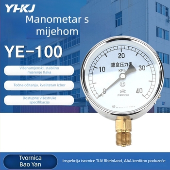 YE-100 balonski manometar, mikro manometar i vakuumski manometar, više veličina, u kPa