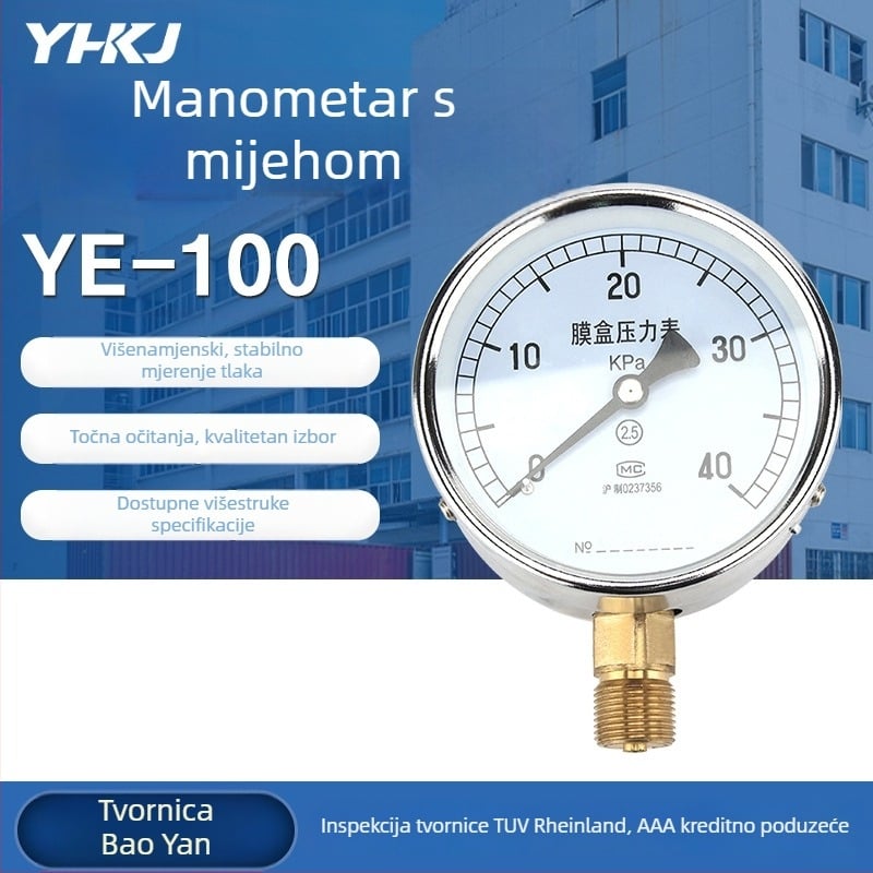 YE-100 balonski manometar, mikro manometar i vakuumski manometar, više veličina, u kPa